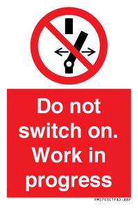 Do not switch on. Work in progress